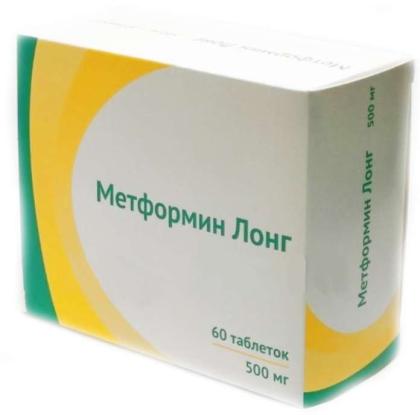 МЕТФОРМИН ЛОНГ таб 500мг N60  Озон