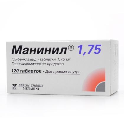 МАНИНИЛ таб 1,75мг N120