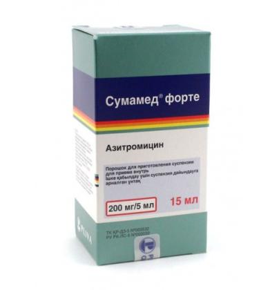 СУМАМЕД ФОРТЕ сусп 200мг/5мл (16,74г) 15мл 