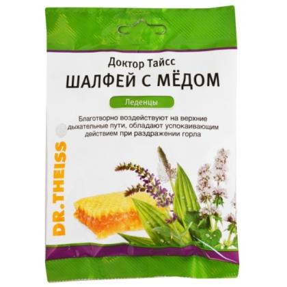 ДОКТОР ТАЙСС Леденцы Шалфей/Мед 50г  /5+1/
