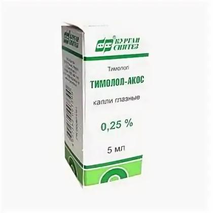 ТИМОЛОЛ-АКОС кап гл 0,25% 5мл  Синтез