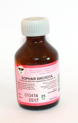 БОРНАЯ КИСЛОТА р-р спирт 3% 25мл  Кемеровская ФФ