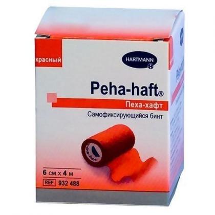 БИНТ PEHA-HAFT когезивный 4м х 6см (красный)