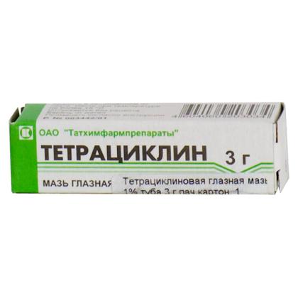 ТЕТРАЦИКЛИНОВАЯ гл мазь 1% 5г  Татхимфарм