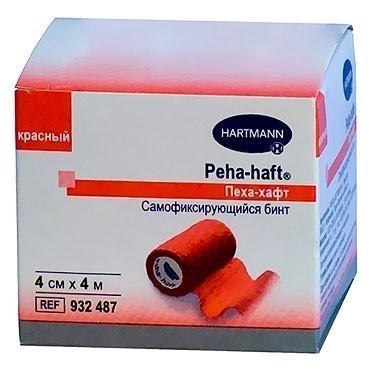 БИНТ PEHA-HAFT когезивный 4м х 4см (красный)