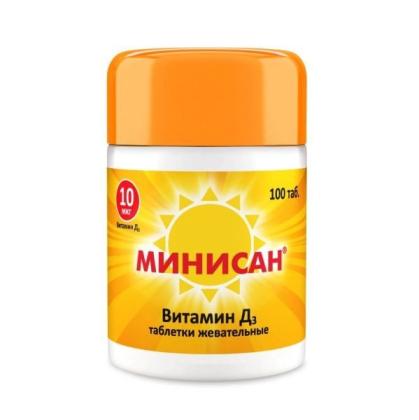 МИНИСАН ВИТАМИН Д3 таб 10мкг №100