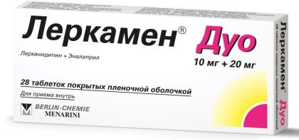 ЛЕРКАМЕН ДУО таб 10+20мг N28
