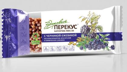 БАТОНЧИК-МЮСЛИ ЗДОРОВЫЙ ПЕРЕКУС Черника/ежевика 55г
