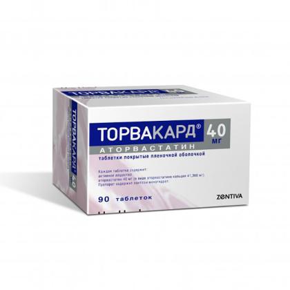 ТОРВАКАРД таб 40мг N90