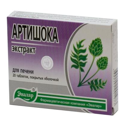 АРТИШОКА ЭКСТРАКТ таб N20  Эвалар