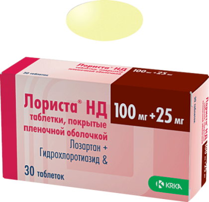 ЛОРИСТА НД таб 100мг+25мг N30