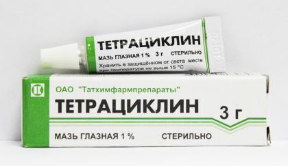 ТЕТРАЦИКЛИНОВАЯ гл мазь 1% 3г  Татхимфарм